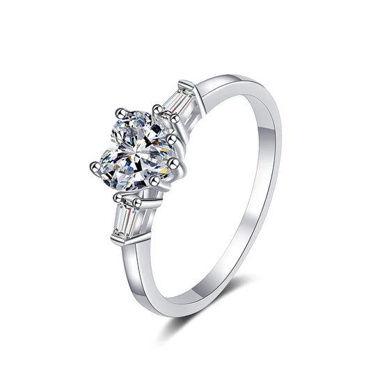 Lorelei Heart-Cut Moissanite Diamond Ring