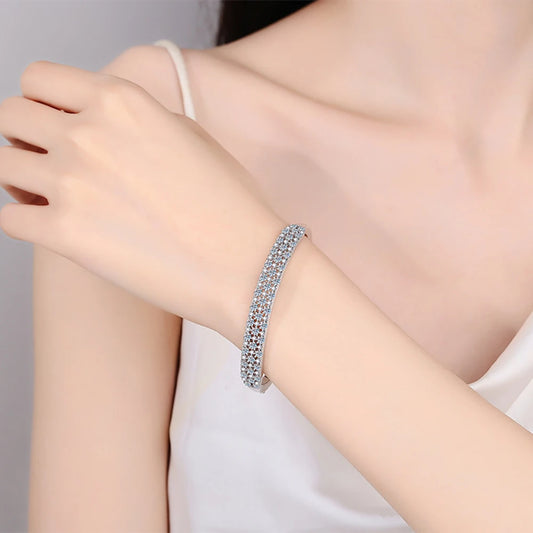 Sable Full Moissanite Diamond Half Band Bracelet