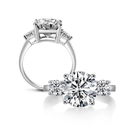 Kore 6-Carat Trinity Moissanite Engagement Ring – Timeless Love