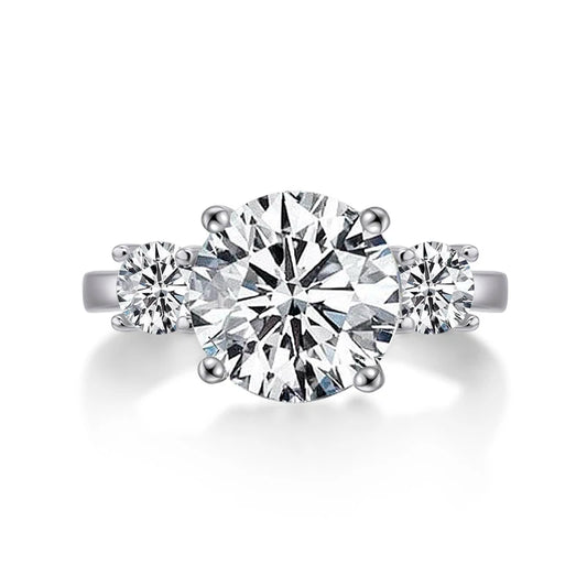 Kore 6-Carat Trinity Moissanite Engagement Ring – Timeless Love