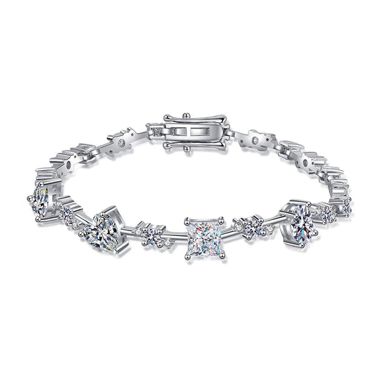 Caelum Multi-Cut Moissanite Diamond Tennis Bracelet