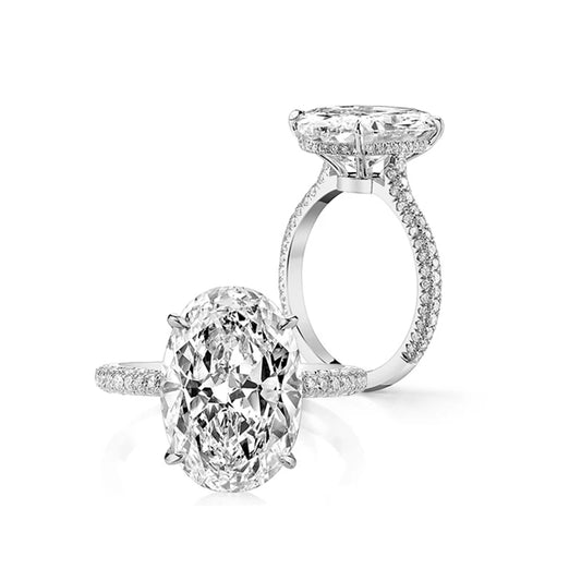 Anthea: 8-Carat Oval Moissanite Engagement Ring