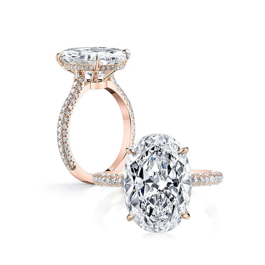 Anthea: 8-Carat Oval Moissanite Engagement Ring