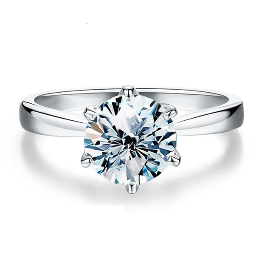 Altair Moissanite Diamond Solitaire 5-Carat Ring