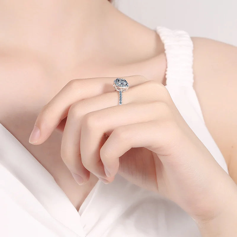 Gembellish Moissanite Jewellery Sets in S925 Silver and Pt950 Vermeil