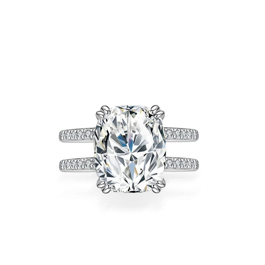 Deva Cushion Cut 5-Carat Moissanite Engagement Ring: A Timeless Symbol of Love