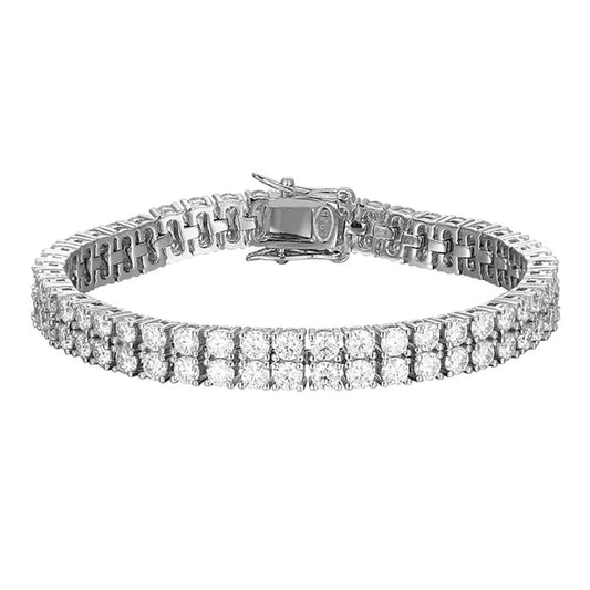 Eros Double Row Moissanite Tennis Bracelet – Elegance in Every Detail