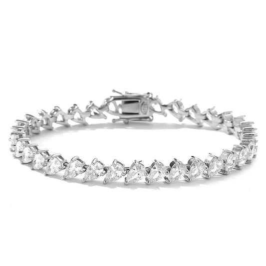 Phoibe 19-Carat Pear Cut Moissanite Tennis Bracelet – Luxurious Elegance