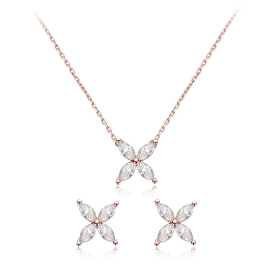 Fleur Butterfly Marquise Cut Moissanite Jewellery Set: Nature-Inspired Luxury