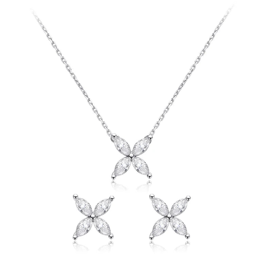 Fleur Butterfly Marquise Cut Moissanite Jewellery Set: Nature-Inspired Luxury