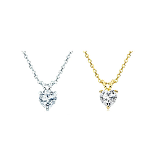 Vesna Luxury Heart & Oval Moissanite Necklaces for Special Occasions