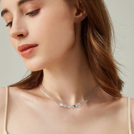 Electra: A Rare and Enchanting Multi-Cut Moissanite Pendant Necklace