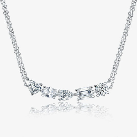 Electra: A Rare and Enchanting Multi-Cut Moissanite Pendant Necklace