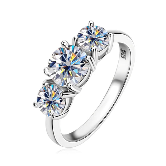 Orion Three-Stone Gembellish™ Moissanite Diamond Ring