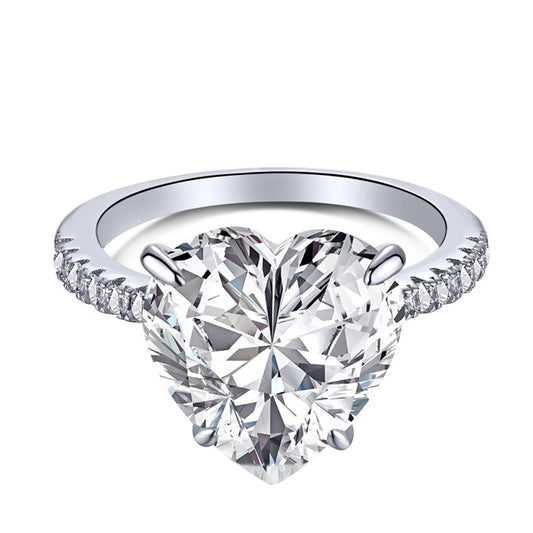 Radiant Nebula Heart Cut 3.5-Carat Moissanite Diamond Ring