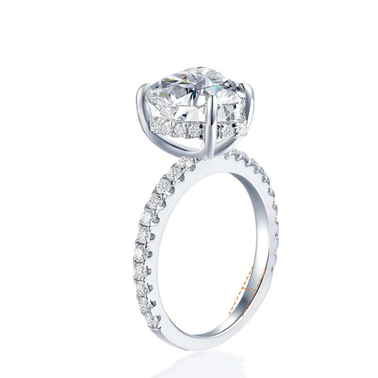 Radiant Nebula Heart Cut 3.5-Carat Moissanite Diamond Ring