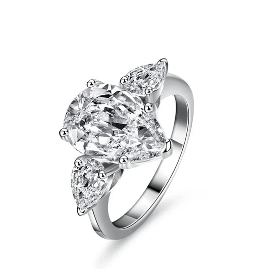 Boötes 3-Carat Pear and Heart Cut Gembellish™ Moissanite Diamond Engagement Ring