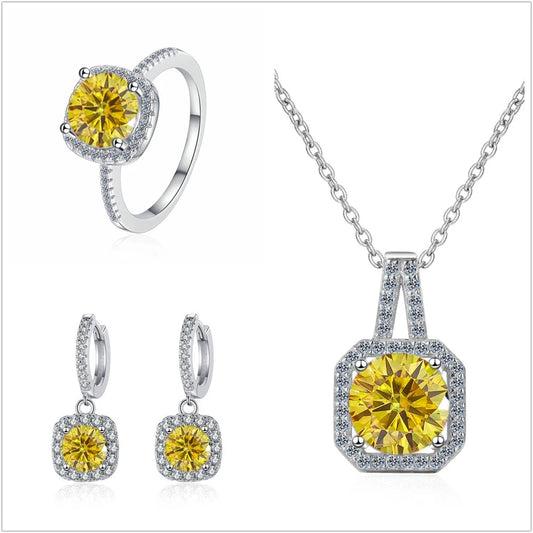 Apus 4cttw Moissanite Diamond Jewellery Set – Timeless Elegance