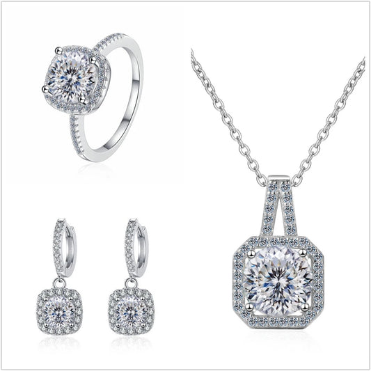 Apus 4cttw Moissanite Diamond Jewellery Set – Timeless Elegance
