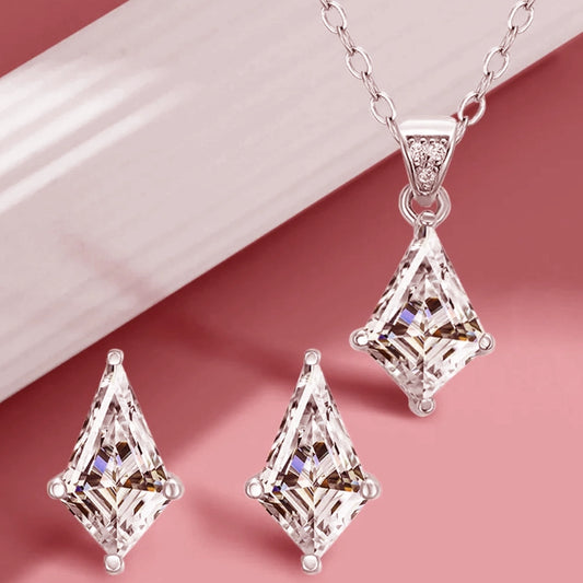 Eos Kite Rhombus Shape Moissanite Diamond Jewellery Set