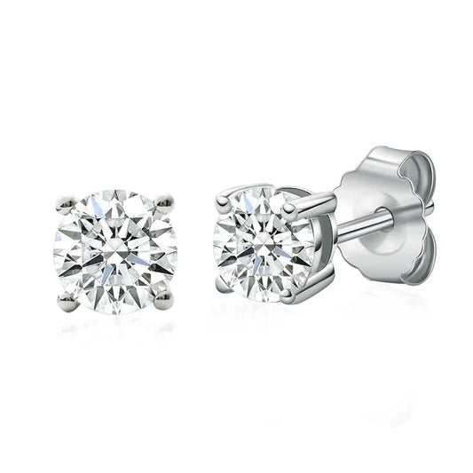 Seraphina Stud Earrings: Elegance with 4-Carat Moissanite Diamonds
