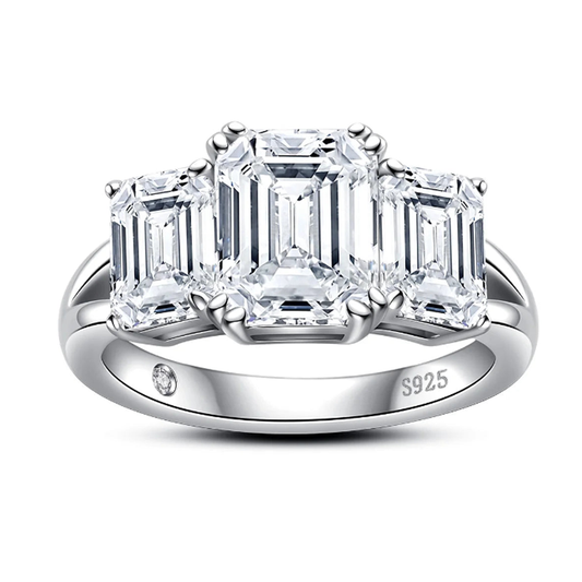 Hyades 12-Carat Emerald Cut Moissanite Engagement Ring – A Timeless Symbol of Love