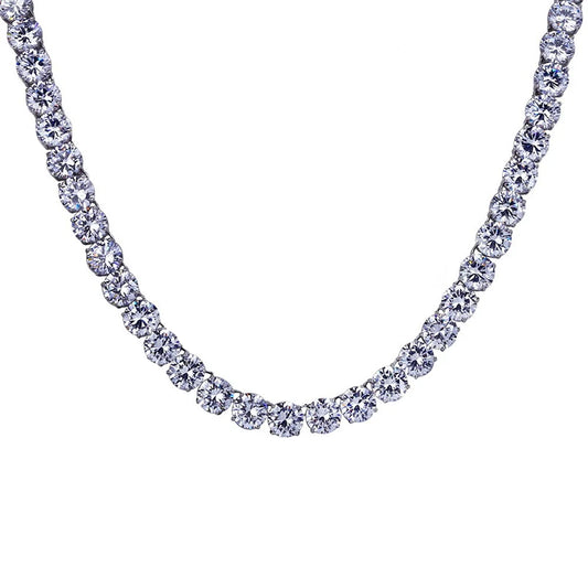 Aušrinė Luxurious Tennis Necklace – Opulent Moissanite Elegance for Women