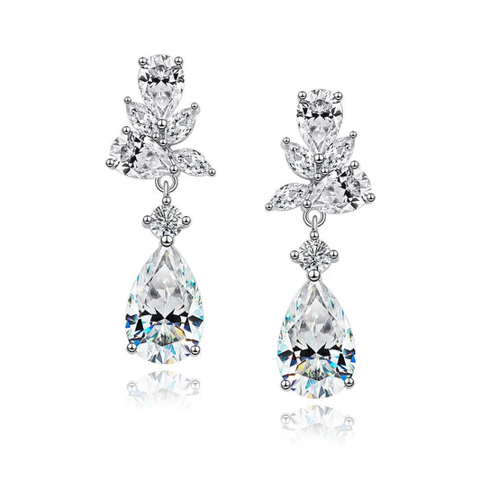 Enid Tassel Earrings: Elegance in Pear, Marquise, and Brilliant Round Cuts
