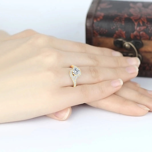 Canopus Gembellish™ Moissanite Diamond 10K Gold Ring