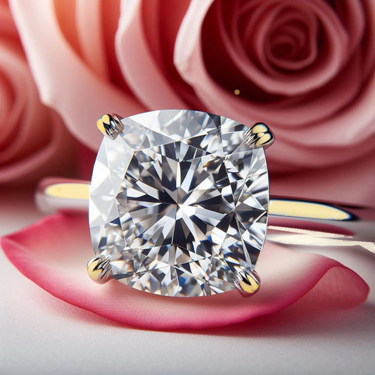 Niamh 2-Carat Cushion Cut Diamond Engagement Ring – IGI Certified, 14K White Gold