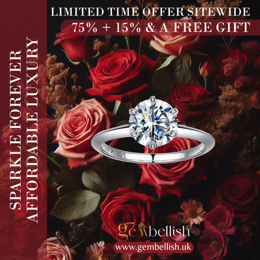 Orb GRA Certified Platinum Vermeil Moissanite Diamond Solitaire Ring