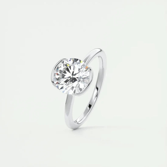 Pegasi Solitaire 1-Carat Moissanite Ring – Modern Elegance with a Stackable Twist