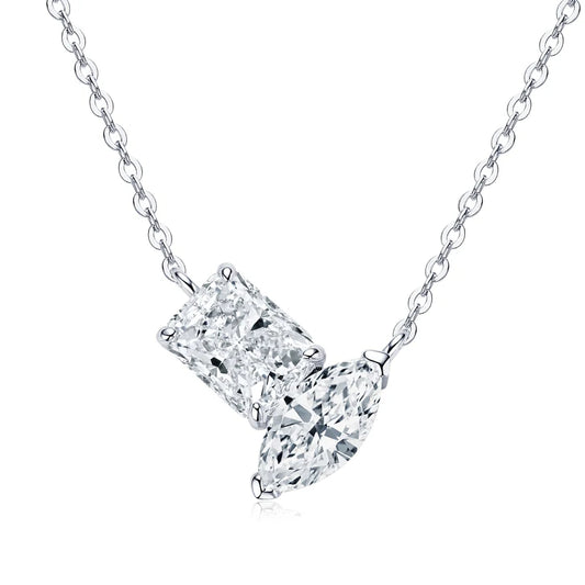 Polaris 3cttw Marquise & Radiant Cut Gembellish™ Moissanite Diamond Necklace