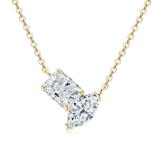 Polaris 3cttw Marquise & Radiant Cut Gembellish™ Moissanite Diamond Necklace