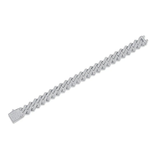 Estelle Bold Cuban Moissanite Bracelet: Luxury Meets Hip-Hop Style