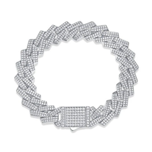 Estelle Bold Cuban Moissanite Bracelet: Luxury Meets Hip-Hop Style