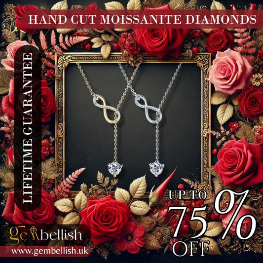 Infinity Ethical, Sustainable Moissanite Diamond 18K Gold Vermeil Necklace